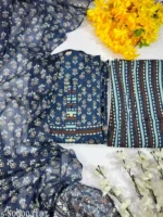 New Trend Cotton Suit set in Printed Kurti Pant with Dupatta - Image 9