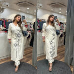 Cotton Flex Kurta Set with Hand Embroidery - Image 5