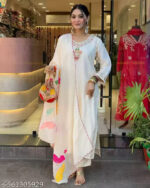 Heavy Embroidered Fancy Kurta Set With Dupatta - Image 6