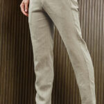 Men's Artichoke Green Linen Cotton Trouser
