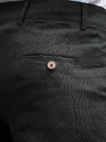 Men's Black Linen Cotton Trouser - Image 5