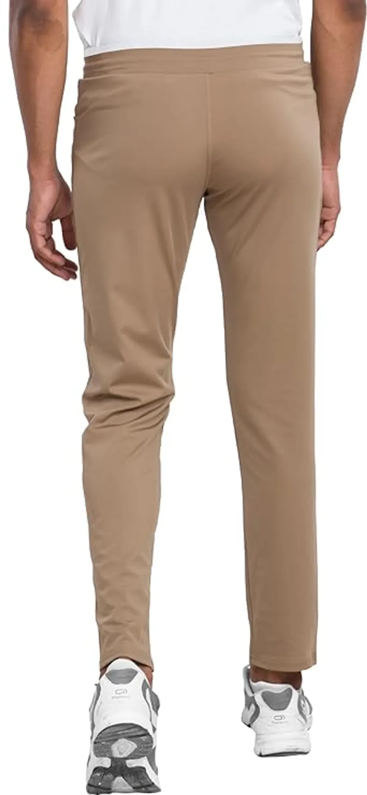 Men's Blend-Lycra Solid Jogger Pants Combo Pack Of 2 (Black & Beige) - Image 5