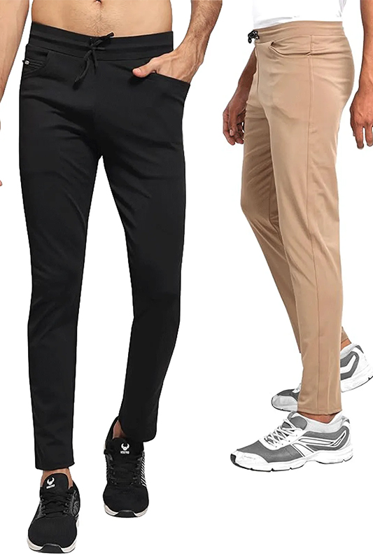 Men_s_Blend_Lycra_Solid_Jogger_Pants_Combo_Pack_Of_2__Black___Beige__KADWTINQSY_2026-02-13_1 Men's Blend-Lycra Solid Jogger Pants Combo Pack Of 2 (Black & Beige) - Image 1