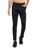 Men's Blend-Lycra Solid Jogger Pants Combo Pack Of 2 (Black & Beige) - Image 2