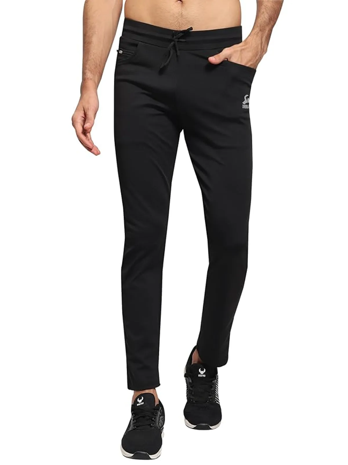 Men's Blend-Lycra Solid Jogger Pants Combo Pack Of 2 (Black & Dark Grey) - Image 2