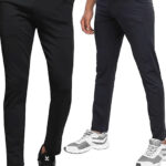 Men's Blend-Lycra Solid Jogger Pants Combo Pack Of 2 (Black & Dark Grey)