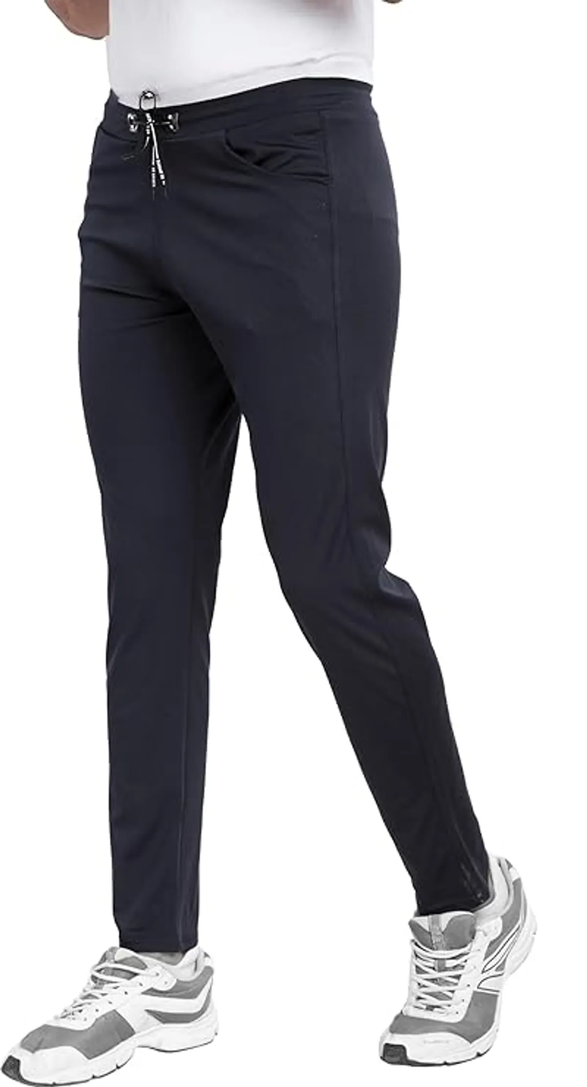 Men's Blend-Lycra Solid Jogger Pants Combo Pack Of 2 (Black & Dark Grey) - Image 5