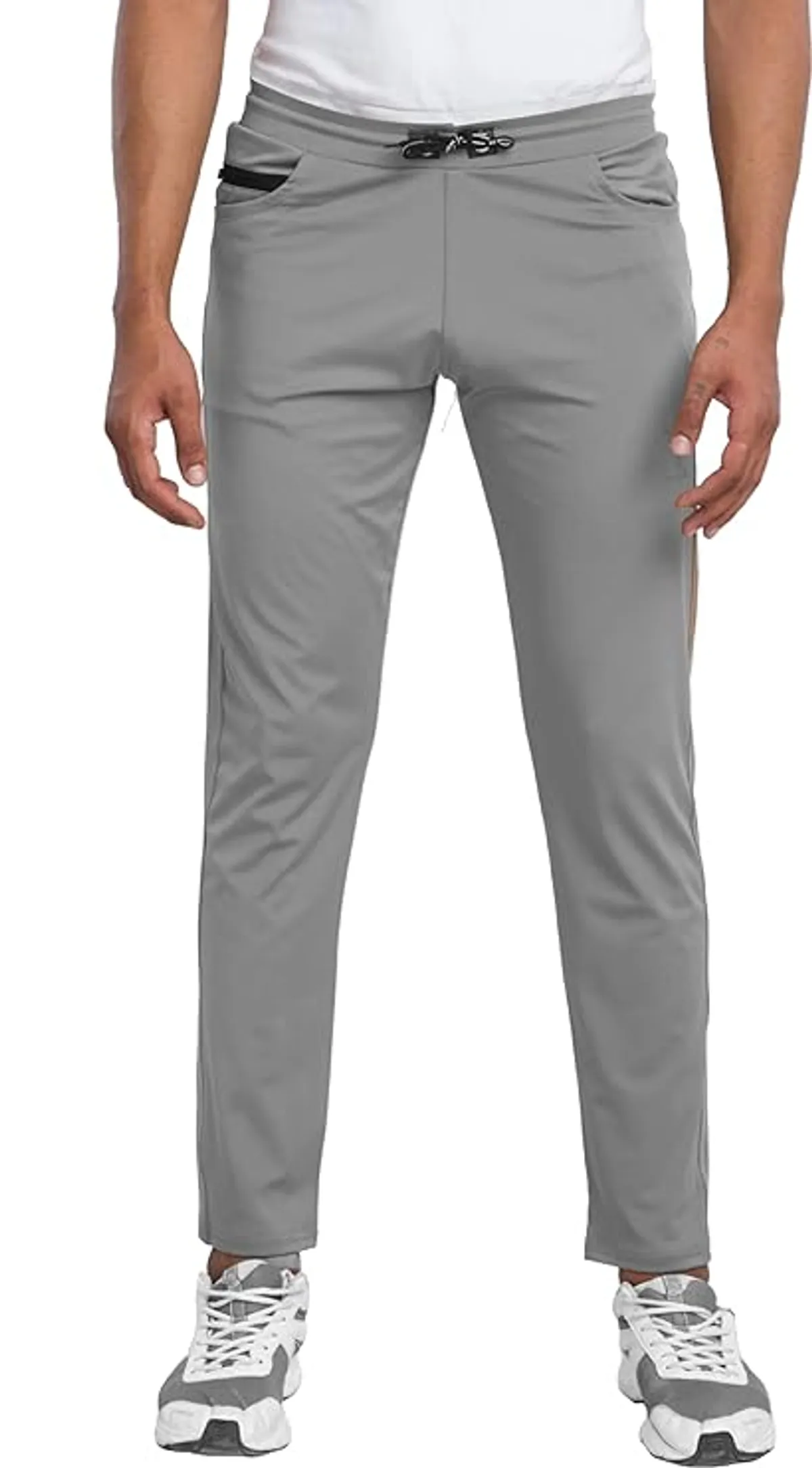 Men's Blend-Lycra Solid Jogger Pants Combo Pack Of 2 (Black & Grey) - Image 5