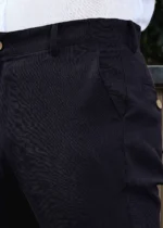 Men's Navy Blue Linen Cotton Trouser - Image 6