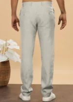 Men's Powder Blue Linen Cotton Trouser - Image 5