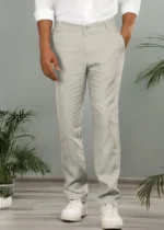 Men's Powder Blue Linen Cotton Trouser - Image 7