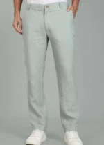 Men's Slow Green Linen Cotton Trouser - Image 8