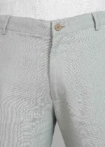 Men's Slow Green Linen Cotton Trouser - Image 3