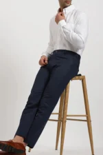 White Color Pure Linen Full Sleeve Shirt - Image 3