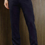 Men's Navy Blue Linen Cotton Trouser
